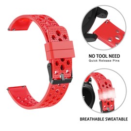 ID208 Plus Smart Watch Band, Lamshaw Silicone Replacement Wristbands Sport Strap with Metal Buckle Compatible for Quican ID208 Plus 1.8 Inches, aeac ID208 Plus, WMK ID208 Plus 1.8 Inches Smart Watch