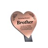 OriginDesigned Brother Heart Shaped Engraved Memorial Plaque Stake - Copper