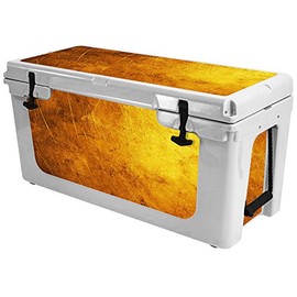 MightySkins (Cooler Not Included) Skin Compatible with RTIC 65 Cooler (2017 Model) - Textured Gold | Protective, Durable, and Unique Vinyl Decal wrap Cover | Easy to Apply | Made in The USA