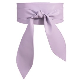 Earnda Womens Fashion Obi Belt Wrap Wide Cinch for Dress Solid Color Belts Purple Large