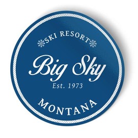Squiddy Big Sky Montana - Vinyl Sticker for Car, Laptop, Notebook (4" Tall)