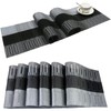 ADRIMER Placemats with Table Runner Set, Woven Vinyl Kitchen Tablemat