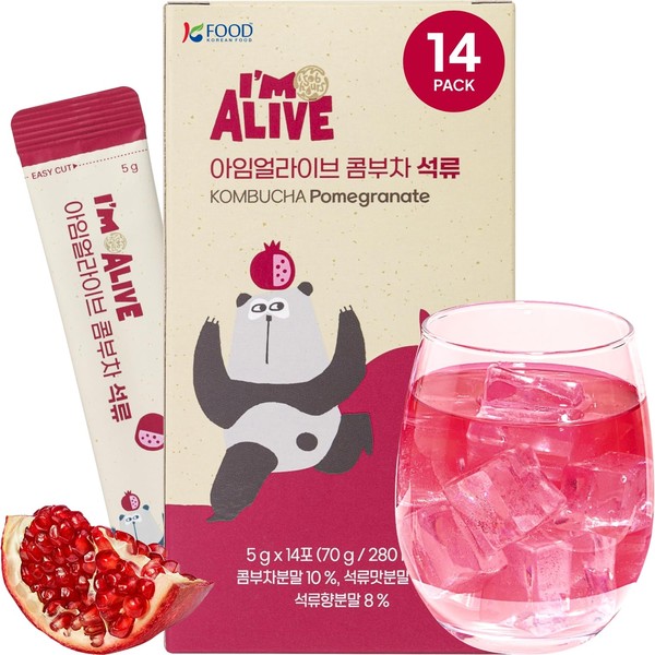 Korean Food I'm Alive Kombucha Powder Pomegranate(5g*14 Sticks) Authentic Fermented