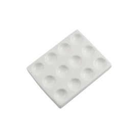TopHomer White Porcelain Spot Plate 12 Wells Laboratory Spotting Reaction Plate Best for Laboratory Chemical Experiment Testing