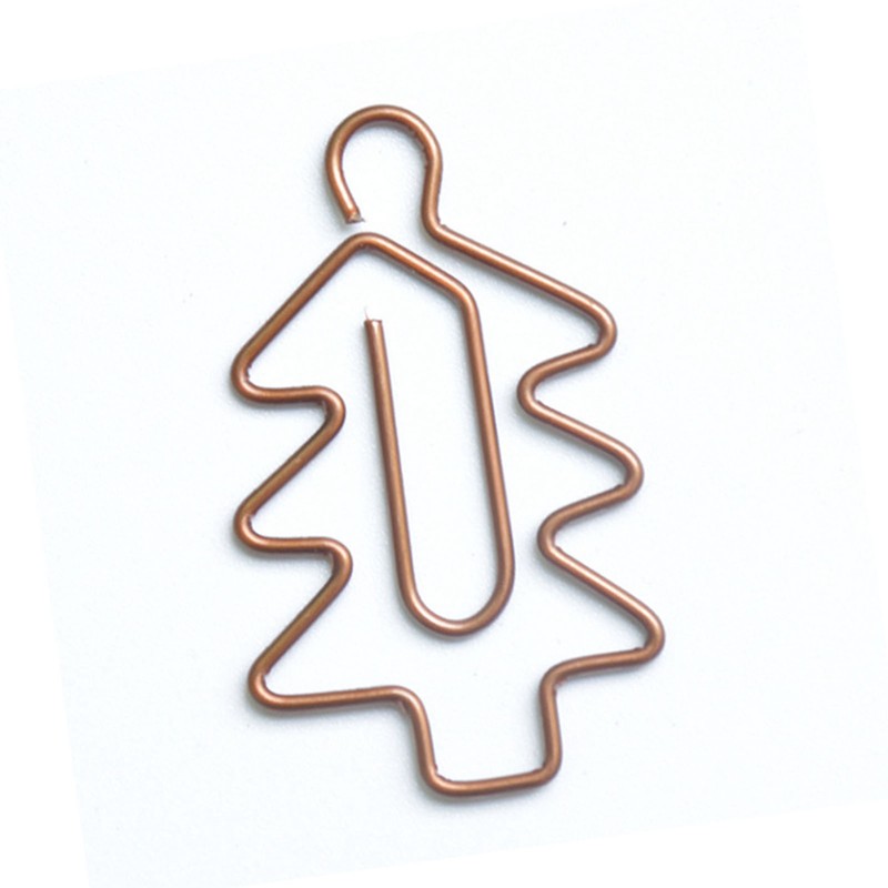 100Pcs Cute Paper Clips Retro Christmas Style Exquisite Color Wide