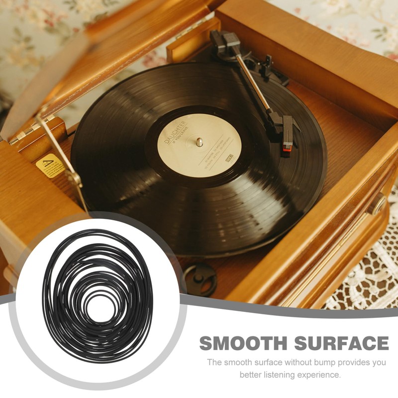 Vaguelly 60pcs Cassette Player Belt Repair Flat Rubber Recorder Machine