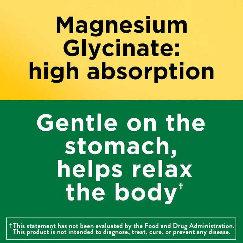 Nature Made High Absorption Magnesium Glycinate 60 Capsules 200 mg