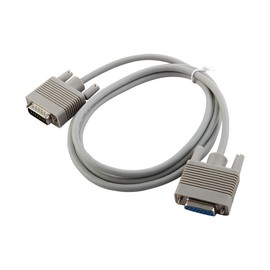 uxcell 5ft DB15 15 Pin Male to Female Connector Serial Extension Cable Cord Shielded for Computer, Gray