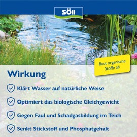 Söll 80380 Dr. Roth's Pond Clear, 500 g - Microbiological Pond Cleaning, Algae Prophylaxis, Microorganisms for Natural Water Clarification in the Pond Swimming Pond Fish Pond