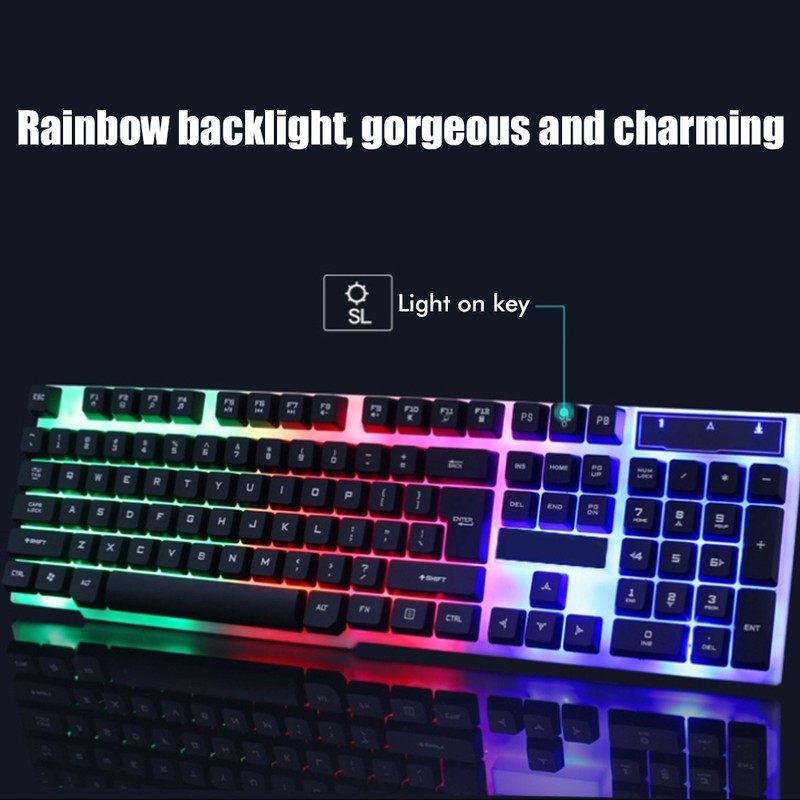 USB Gaming Keyboard and USB Mouse Combo LED Backlit Keyboard