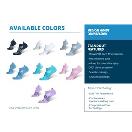 OS1st TA4 Thin Air Running Socks (1 Pair) with special skin-thin design maximizing air-flow to prevent overheating and keep feet cool and dry