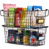 4 Pack [ XL Large ] STACKABLE Wire Baskets for