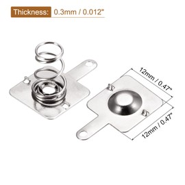 MECCANIXITY Battery Spring Plate AA Battery Spring Contact Nickel Plate 12mmx12mm 10 Set