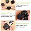 UFURMATE 5Pcs Black TPE Rubber Caster Cups with Felt Pad