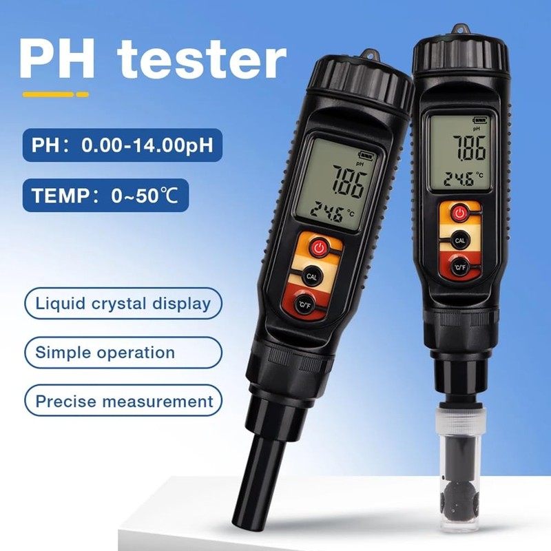 Snblzhef Digital Food PH Meter 0.00-14.00 Digital Acidity Tester for