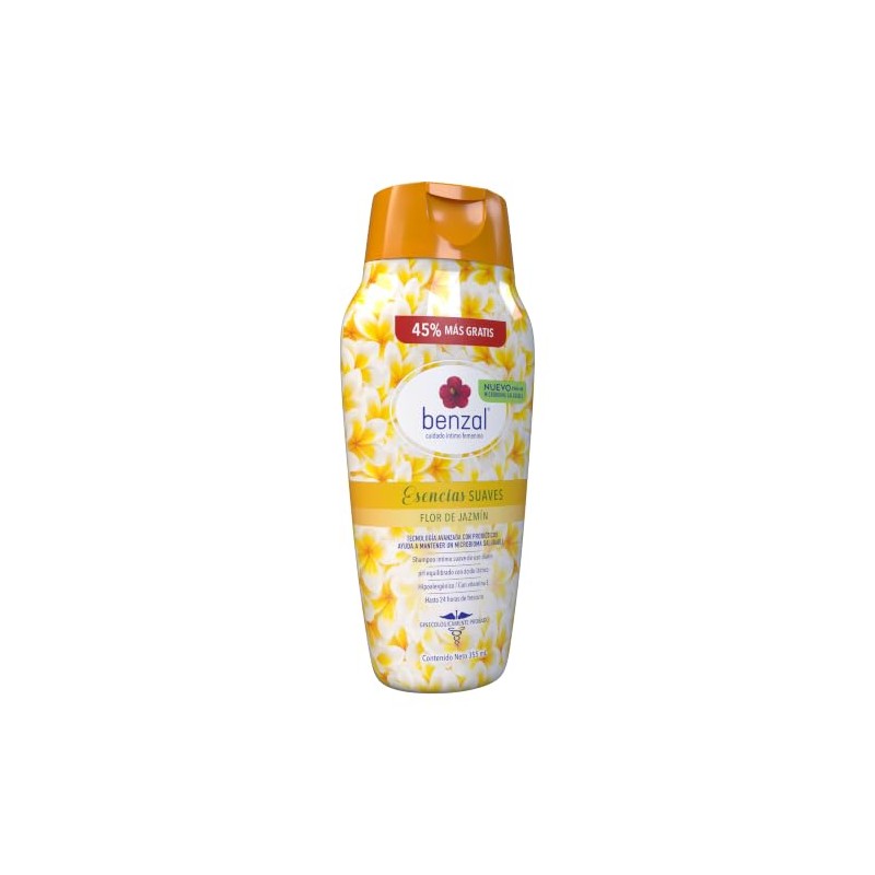 Benzal Wash Jabon Intimo Femenino, Flor de Jazmin, Shampoo Intimo