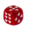 WeLoveDice - Dice Red with White Hearts - Made in