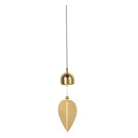 PATIKIL Gold Foil Hanging Bell 35cm Chinese Feng Shui Bell Lucky Wind Chime for Door Window Home Decoration Wealth Safety Pendant Bell Shape Gold Color