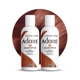 Adore Semi Permanent Hair Color - Vegan and Cruelty-Free Brown Hair Dye - 4 Fl Oz - 056 Cajun Spice (Pack of 2)