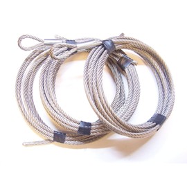 Ice Castle Winch Replacement Cable Set 1/4", 7x19 Stainless Steel: Single, Tandem Axle (Single Axle)