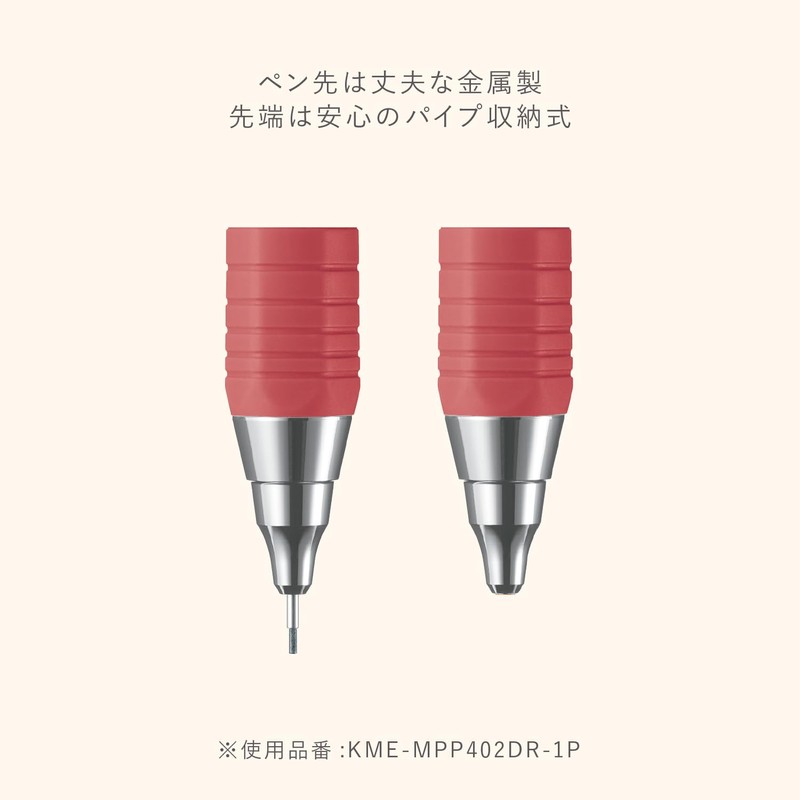 Kokuyo KOKUYO ME 0.7mm TypeM Mechanical Pencil, Tartan Red KME-MPP402DR-1P