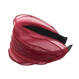 axy Wide Headband in Fashionable Design Headband Vintage Hair Accessories Women's Headband HRM2 (Red)