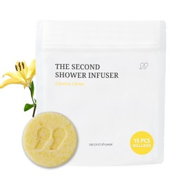 SecondShower Infuser Set 15 Shower Tablets (Corsica Citrus) with Essential Oils for Aromatherapy, Hydration & Skin-Nourishing Formula, Spa-Like Shower Experience
