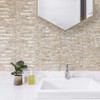 AULIGET Faux Stone Peel and Stick Backsplash, Sandstone with Metal