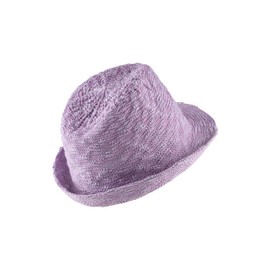 Sterntaler Straw Hat Mottled - Classic Summer Hat with Grosgrain Ribbon - Unisex Sun Cap - Baby and Children's Headpiece, lilac, 55