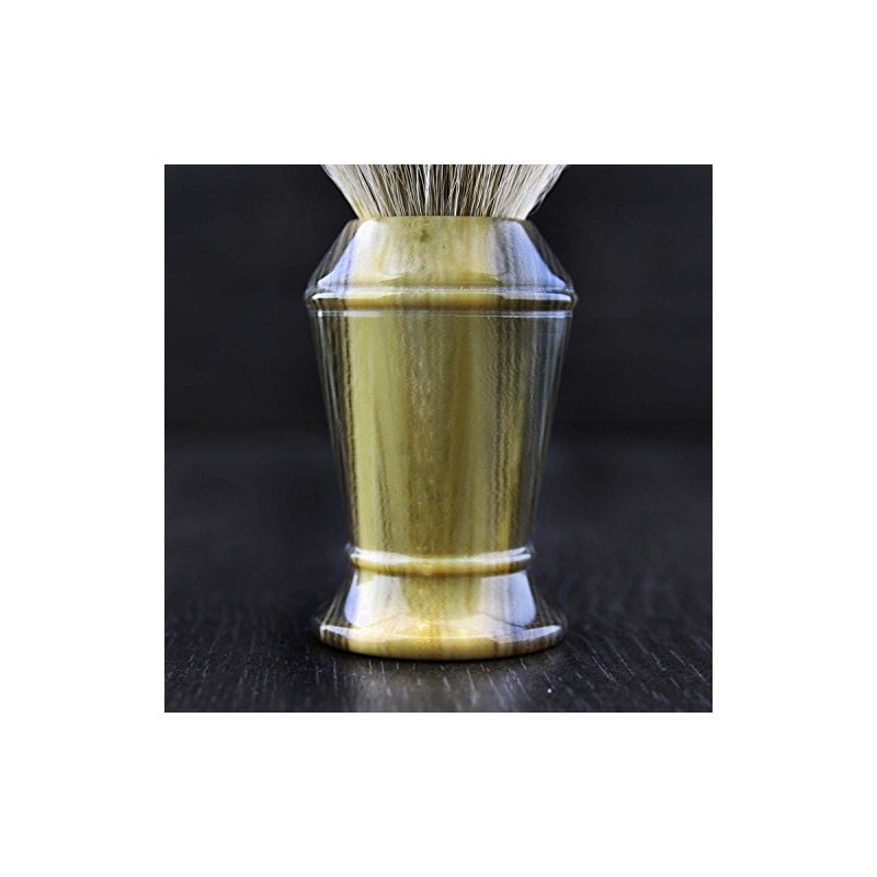 Silver Tip Badger Hair Shaving Brush in Imitation Horn Shaving