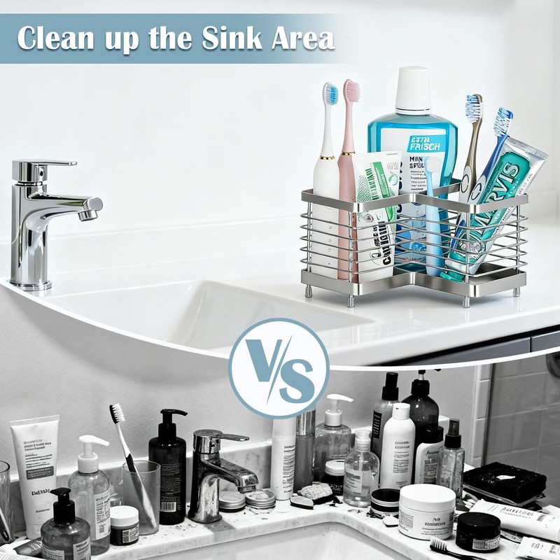 MYITYARD Toothbrush Holders for Bathrooms, Stainless Steel Electric Toothbrush and