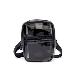 Brixley Crossbody Bag Sling Purse for Women Men Girls Travel, Multi Position Fanny Back Pack (Black Clear)