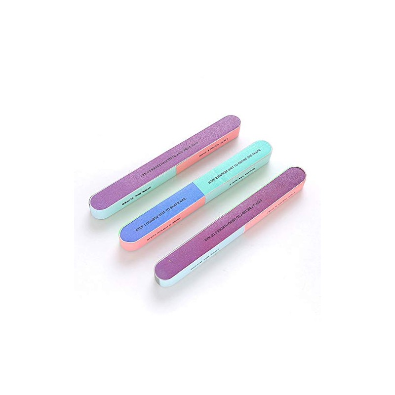 Lima de Uñas Colorida Multisuperficie, Herramienta de Manicura, Pulido y