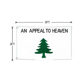 LUCKGEEY An Appeal to Heaven Flag Liberty Tree 3x5ft,Double Stitching On the Edge,Pine Tree Flags with 2 Rust-proof Brass Grommets. (3x5ft)