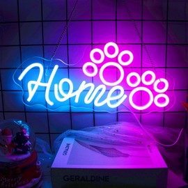 HancraStore Home Decor Neon Signs, Led Light Up Sign with USB Powered for Home & Pet Decor (Pink & Ice Blue)