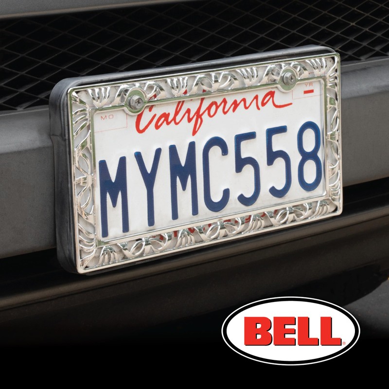 Bell Automotive 22-1-46455-8 Die-Cut Design License Plate Frame, Corrosion Resistant,