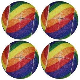 URBESTWalker Tennis Balls 4pcs Walker Tennis Balls Precut Heavy Duty Tennis Balls for Walkers Pre Cut,Precut Tennis Balls for Walker Accessories Furniture Legs and Floor Protection （Colorful）