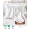 SilkSilky 100% Pure Organic Mulberry Silk Pillowcase for Hair &