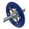 Split Aluminum Sprocket for 420 or 40 Chain. Blue