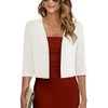 Heymoments Women's Thin Shrugs for Dresses White Large Open Front