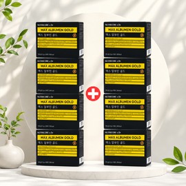 Nutricore Max Albumin Gold 80 Bottles High Content Egg White Silk Albumin 6+2, 10 Pieces x 8 Boxes / 뉴트리코어 맥스 알부민 골드 80병 고함량 난백 실크 알부민 6+2, 10개입x8박스