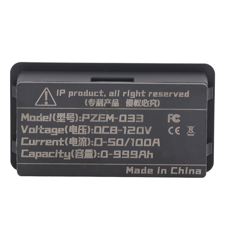 Battery Monitor Meter High Accuracy Voltmeter Ammeter Universal Battery Capacity