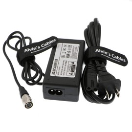 Alvin's Cables Machine Vision Basler 12V Hirose 6 pin Female Connector with Cable for Camera 110-240V Power E2V