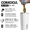Corkcicle Tumbler Insulated Stainless Steel Bottle/Thermos, 16 oz, White