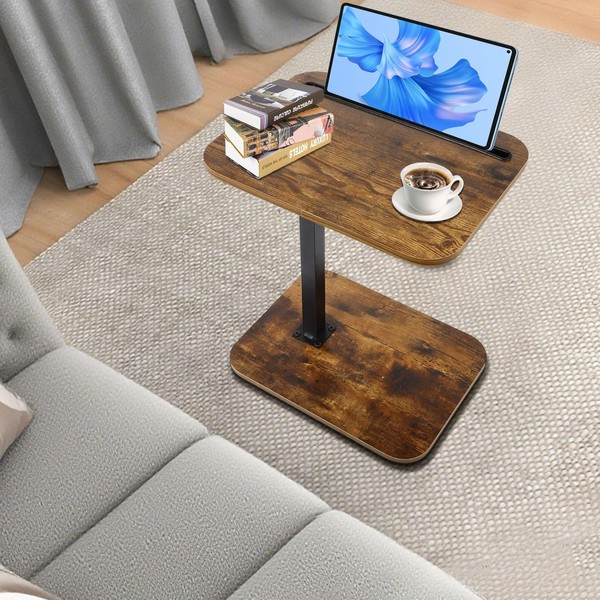 FAHKNS FAHKNS Side Table Sofa Tray for Couch Lightweight Swivel/Adjustable