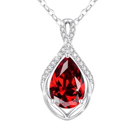CDE Infinity Teardrop Birthstone Necklace Adjustable Jewelry for Women Gift
