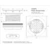 Westbrass 2" Sch 40 PVC Shower Drains with 4-1/4" Square