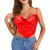 Bslingerie® Womens Satin Ruffled Party Wear Outfit Crop Top Bustier