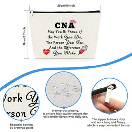CNA Gift CNA Thank You Gifts Makeup Bag Certified Nursing Assistant Gifts CNA Cosmetic Bag Gifts for Women CNA Week Gifts Appreciation Gifts for CNA Leaving Retirement Gifts CNA Student Gifts