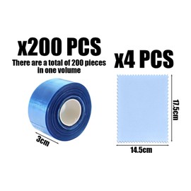 1 Roll of Temple Protectors, 4 Pieces of Glasses Cleaning Cloths, Temple Protectors, Glasses Temple Protectors, Used to Cover and Protect The Temples of Glasses